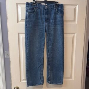 Levi Strauss 505 Boys Jeans 18 Husky 36x29 Straight Leg Blue Like New
